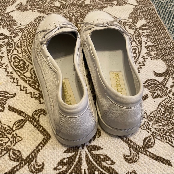 Vintage Kerrybrooke White Leather Upper Nurse Style Shoes Size 8 Like New Loafer - Picture 8 of 8